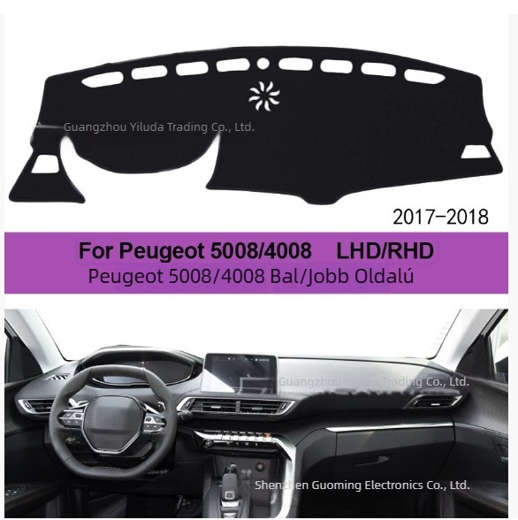 Műszerfal matt Peugeot 5008-hoz (40083008), univerzális bal- és jobb kormányhoz, fényvisszaverődés elleni, műanyagból
