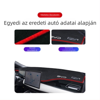 Napellenző szőnyeg a BYD Seal 06dmi középkonzol műszerfalához - poliészter szál, tükröződésmentes, hőszigetelő