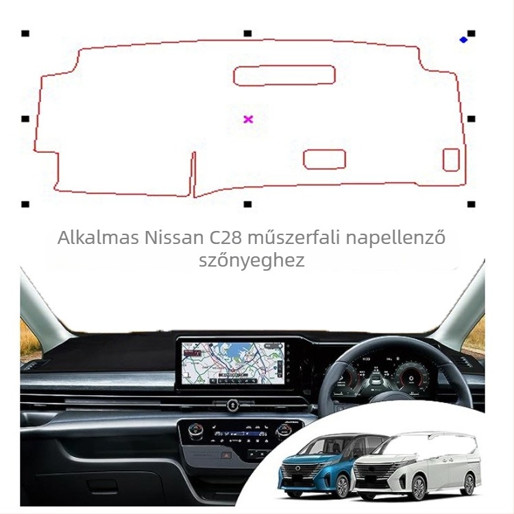 Nissan C28 műszerfal napvédő matrac és középkonzol védő matrac
