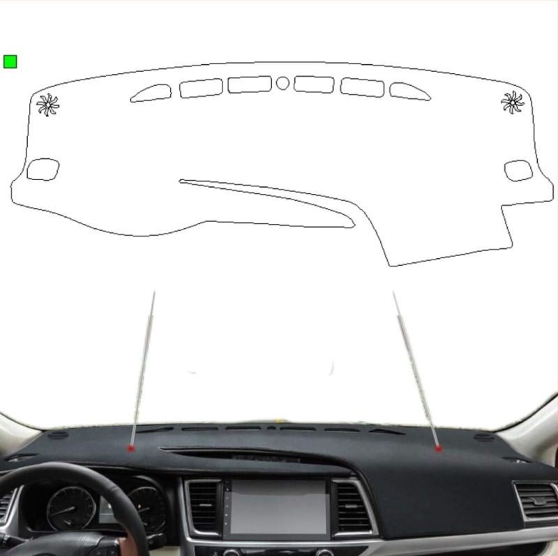 Toyota Highlander 2014-2019 középső konzol fedél bőrrel, járműspecifikus dizájn, logó nyomtatás, minden évszak használatra