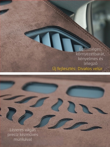 Suede műszerfal matrac, márkajelzéssel