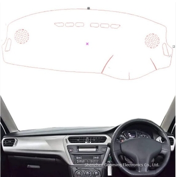 Autó műszerfal napszemvédő alátét Citroën C3-XR és C3 (2013–2018) — poliészter csúszásmentes flanel-velúr felület; logónyomtatás; testreszabható; mindegyik évszakhoz