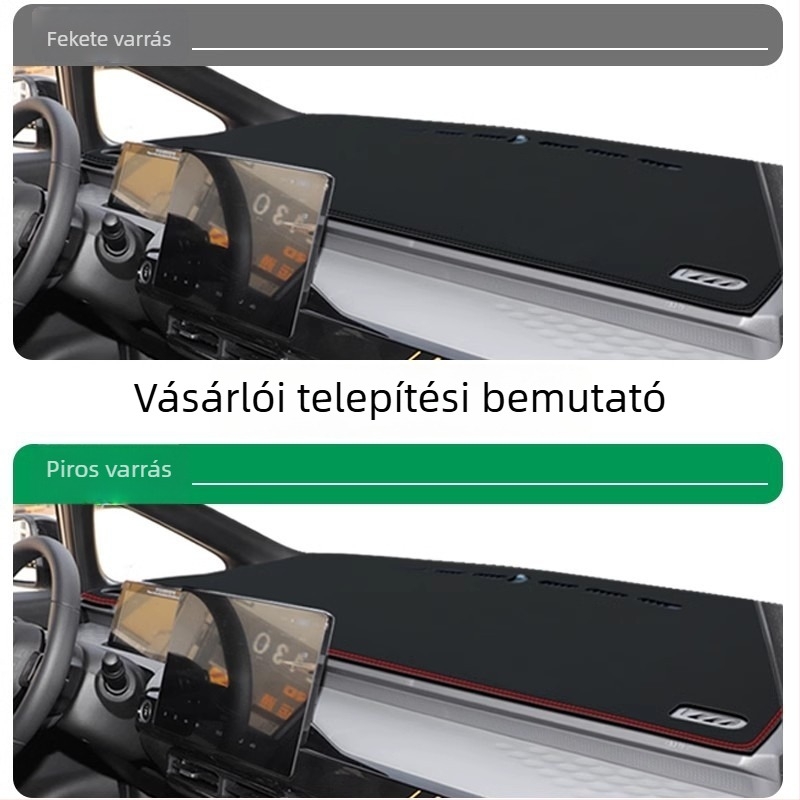 Bőr középkonzolhoz készült napvédő és hőszigetelő matrac, Luochi, bőr dupla vonalas dizájn, minden évszakban alkalmas