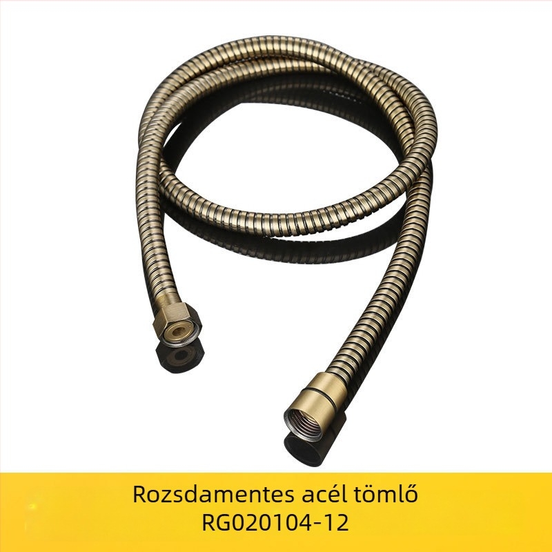 Rozsdamentes acél zuhanycső, modell RG020101, névleges nyomás 1.6, üzemi hőmérséklet 0-100°C, menetes csatlakozás