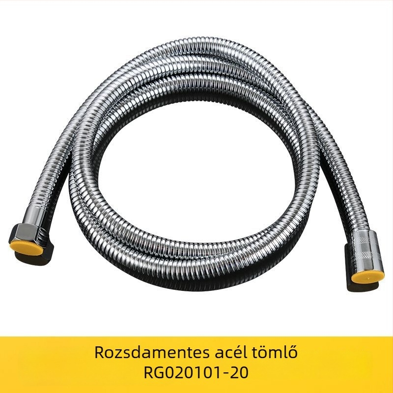 Rozsdamentes acél zuhanycső, modell RG020101, névleges nyomás 1.6, üzemi hőmérséklet 0-100°C, menetes csatlakozás