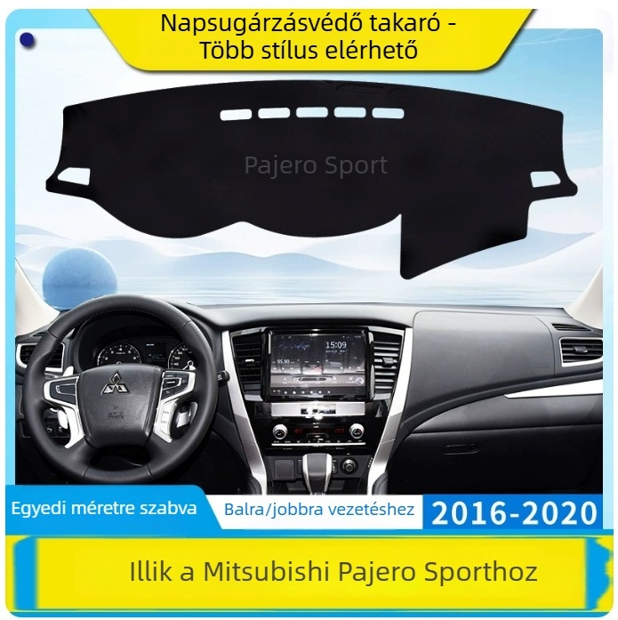 Műszerfalvédő matrac Mitsubishi Pajero Sport V93/V97/V73 – Anyag: PVC; Kompatibilitás: V93/V97/V73; Testreszabás nélkül