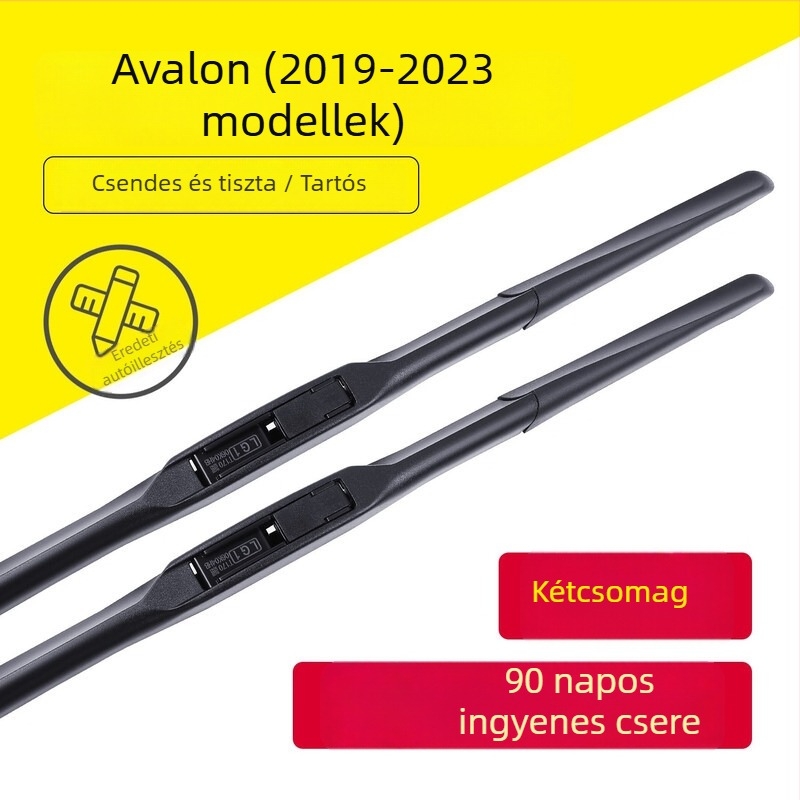 Avalon 2019-2023 esővédő ablaktörlő gumiszalagok, Csendes kialakítás, Kompatibilis a törlőlapátokkal, Anyag: Egyéb, Márka: Egyéb
