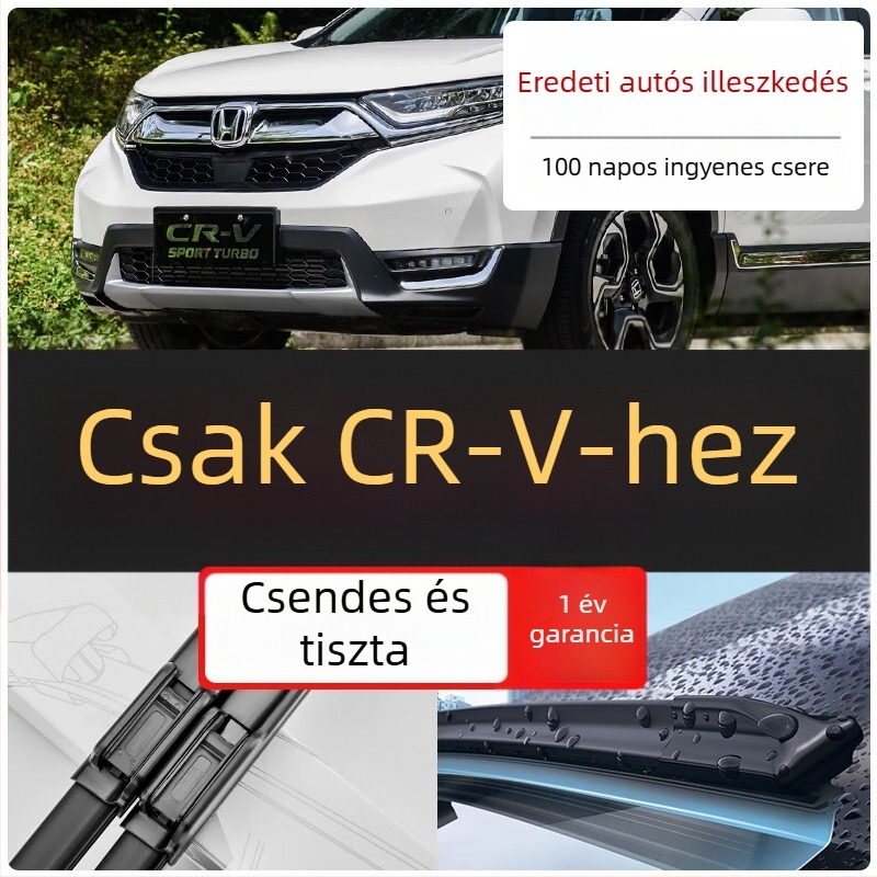 Honda CR-V ablaktörlőlapok, 2013–2021 modellékhez; első és hátsó törlők.