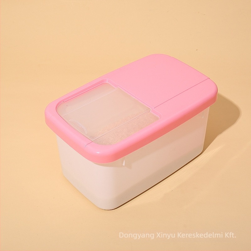 Rizstároló doboz, élelmiszer-minőségű PP műanyag, zárható, nedvességálló és rovarbiztos, kapacitás 10 L