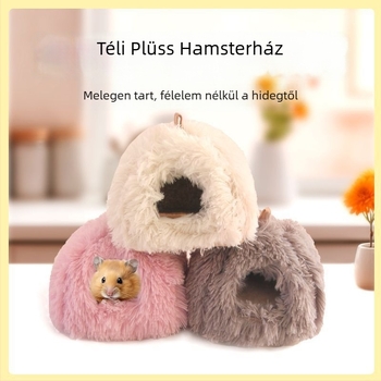 Hamster téli meleg odú — pamut, harapásbiztos, hordozható, ovális