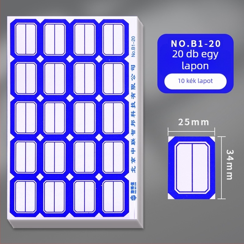 Haiboxin Öntapadós címkék, nem száradó ragasztó, modell A1-30, kézzel írt névtáblák