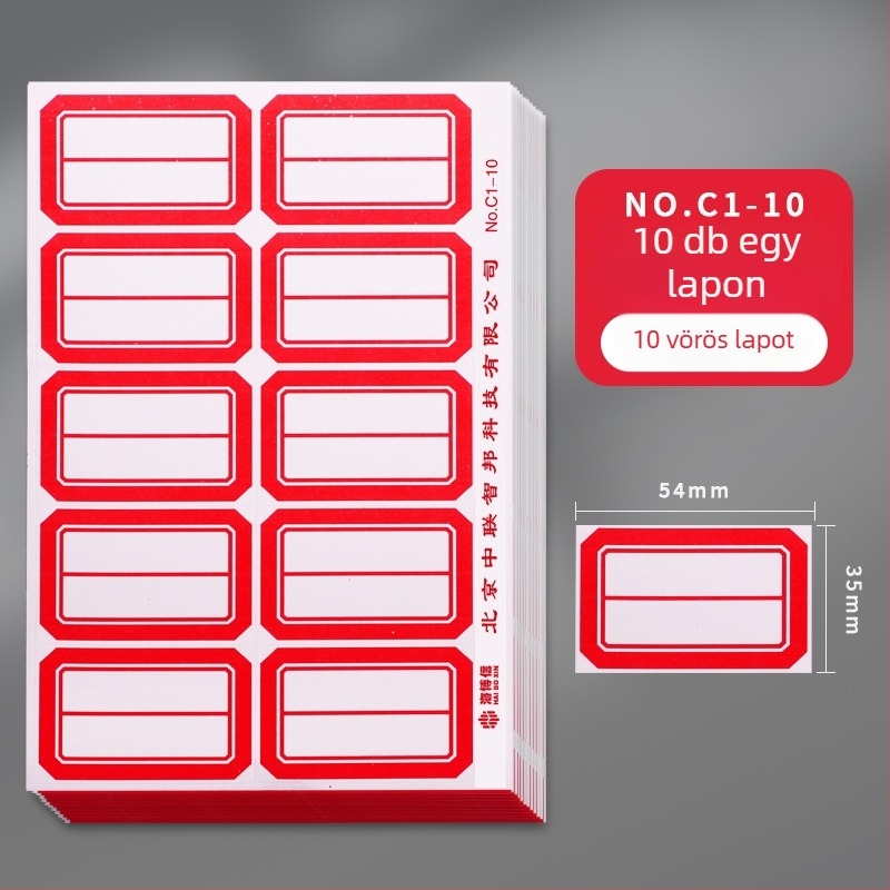 Haiboxin Öntapadós címkék, nem száradó ragasztó, modell A1-30, kézzel írt névtáblák