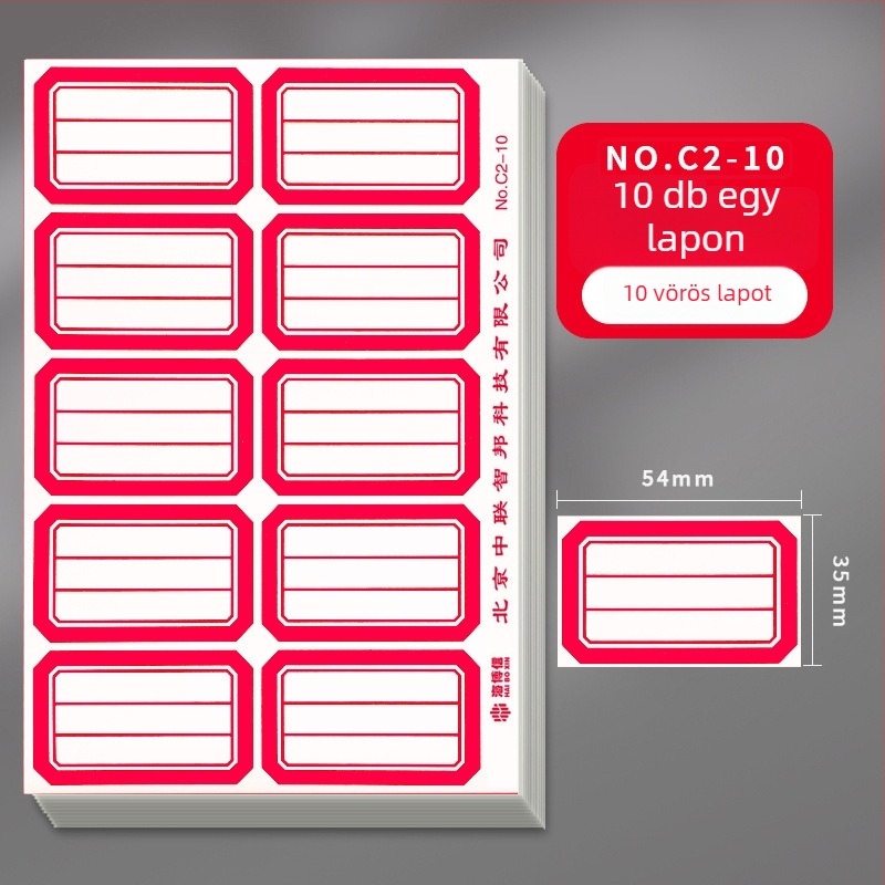 Haiboxin Öntapadós címkék, nem száradó ragasztó, modell A1-30, kézzel írt névtáblák