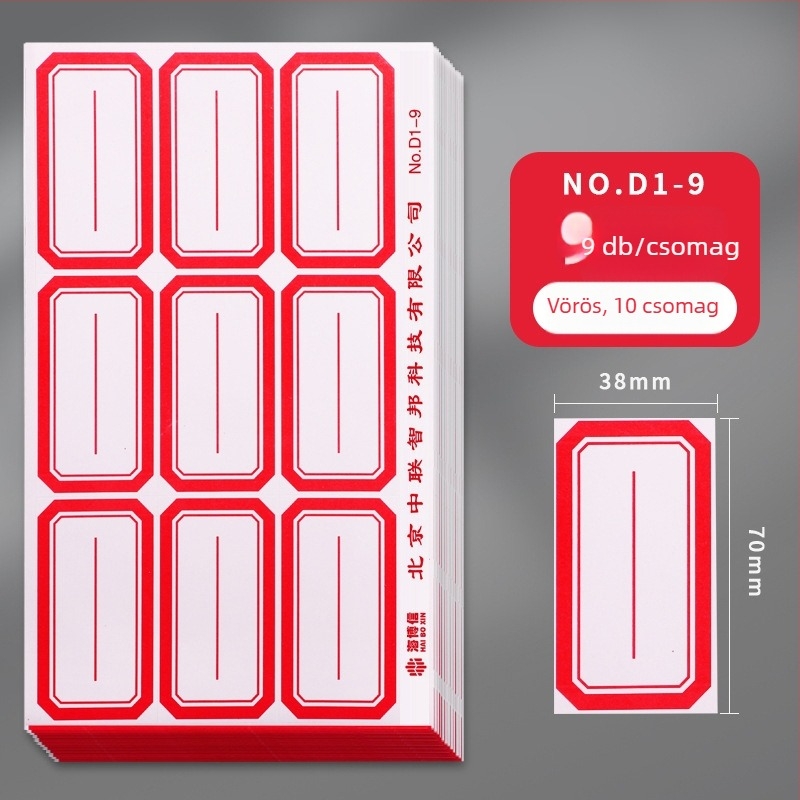 Haiboxin Öntapadós címkék, nem száradó ragasztó, modell A1-30, kézzel írt névtáblák