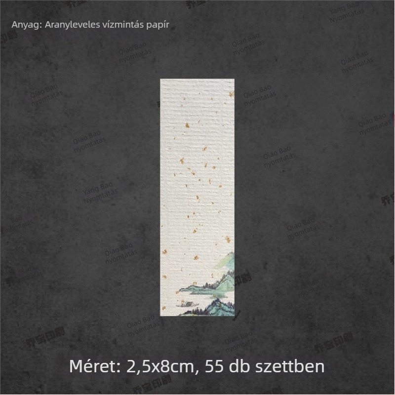 Üres önszalagos címke kézírásos kalligráfiával, vízmintás dizájnnal, retro táj motívumokkal — szilva, orchidea, bambusz és krizantéma tinta-stílusban