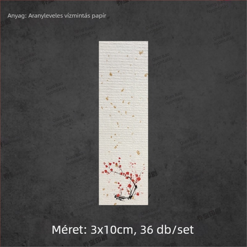 Üres önszalagos címke kézírásos kalligráfiával, vízmintás dizájnnal, retro táj motívumokkal — szilva, orchidea, bambusz és krizantéma tinta-stílusban