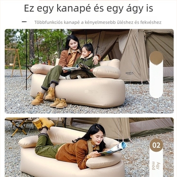 Felfújható kétszemélyes kanapéágy beépített elektromos pumpával, kétszintes kialakítás, 6,1 kg súly, 300 kg terhelhetőség
