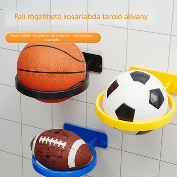 Falihoz szerelhető kosár-állvány és kiállítási tartó – műanyag kivitel, függesztett telepítés, súly 166 g, tartalmaz műanyag csatot