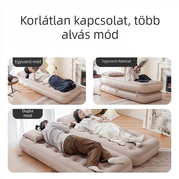 Penesas felfújható kemping matrac plüss felülettel, beépített pumpával, súly 4 kg, maximális teherbírás 600