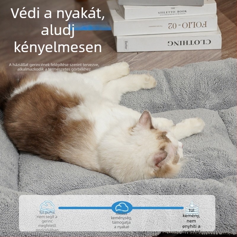 Állatfészek vászonból, meleget adó alvóhely macskáknak, beltéri használatra, North Tide márka