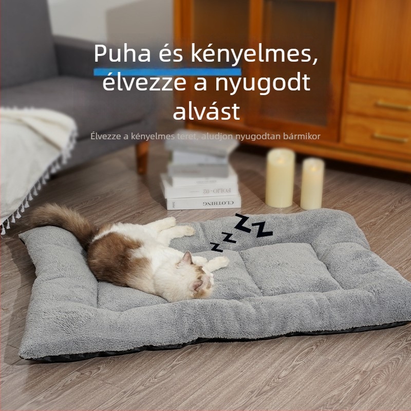 Állatfészek vászonból, meleget adó alvóhely macskáknak, beltéri használatra, North Tide márka