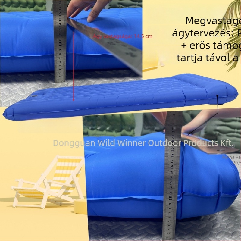 Wild Winner Kültéri Fújható Ágy – Hordozható, vastag és széles matrac, 1180 g, teherbírás 450 kg, 50D TPU Spun Szövés