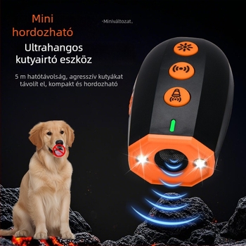 Ultrahangos kutya ugatás megállító, hordozható kézi edzőeszköz, műanyag, márka Pabi, univerzálisan kompatibilis