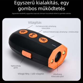 Ultrahangos kutya ugatás megállító, hordozható kézi edzőeszköz, műanyag, márka Pabi, univerzálisan kompatibilis