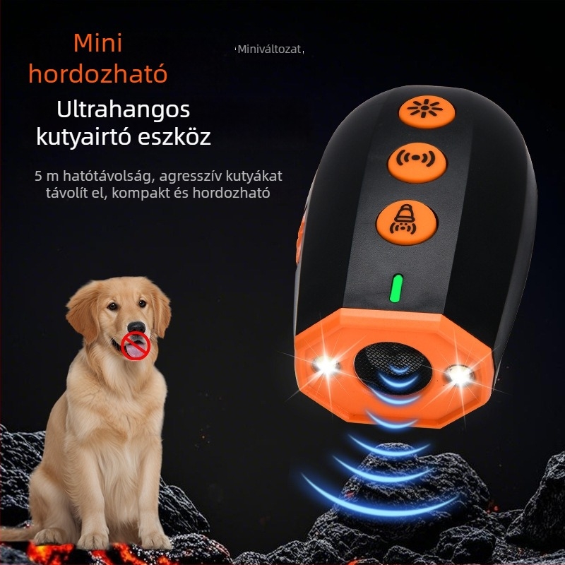 Ultrahangos kutya ugatás megállító, hordozható kézi edzőeszköz, műanyag, márka Pabi, univerzálisan kompatibilis