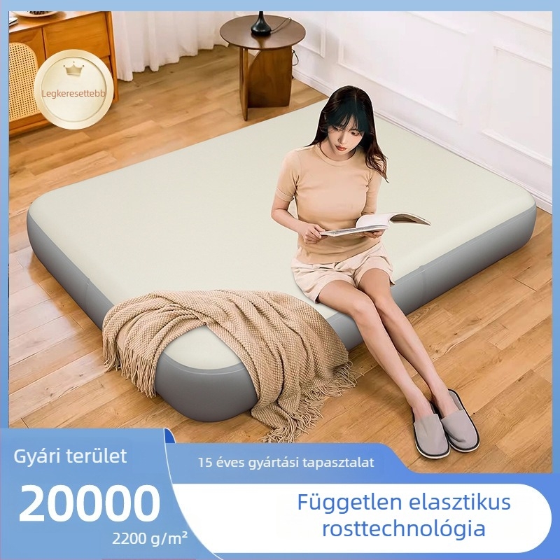 Felfújható kemping matrac kompozit szövet felülettel, súly 4,5 kg, maxim terhelés 300 kg