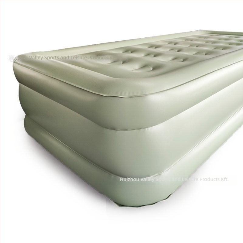 Felfújható ágy flockolt felülettel, PVC anyag, beépített elektromos pumpa, maximális teherbírás 300 kg, tömeg 5 kg
