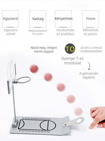 Asztali kosárlabda táblá – acél konstrukció, Runwei márka, modell GB082-5, tömeg 0,6 kg, csomagolási méret 205×95 mm