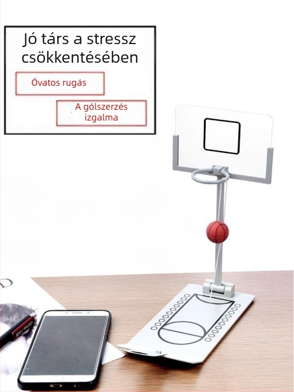 Asztali kosárlabda táblá – acél konstrukció, Runwei márka, modell GB082-5, tömeg 0,6 kg, csomagolási méret 205×95 mm