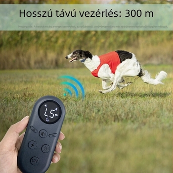 Távirányítású kutya-edző eszköz elektromos sokk, rezgés és ultrahangos ugatásmegállítóval, nagy- és kisméretű kutyák számára, többfunkciós nyakörv