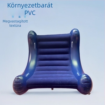 Felfújható PVC kanapé rocker-stílusú háttámlával, 0,3 mm vastagságú, 112 × 85 cm