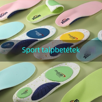 Arch támogató talp sportcipőknek, PU ütéscsillapító párna, TPU támogató keret, légáteresztő és izzadásgátló, teljes talp, uniszex