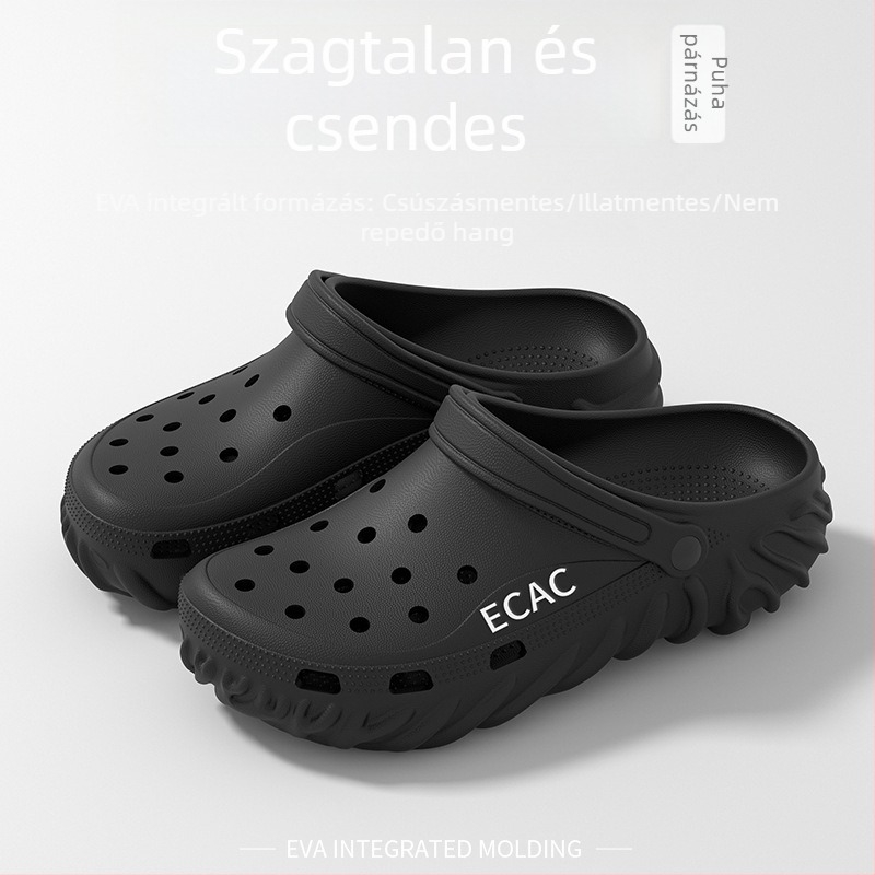 Zárt orrú szandálok, Uniszex, EVA felső és talp, csúszásmentes, 2–3 cm talpvastagság, Baotou stílus