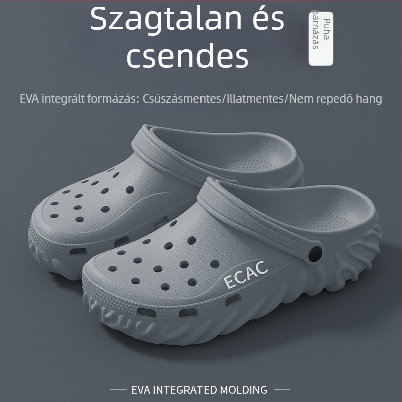 Zárt orrú szandálok, Uniszex, EVA felső és talp, csúszásmentes, 2–3 cm talpvastagság, Baotou stílus