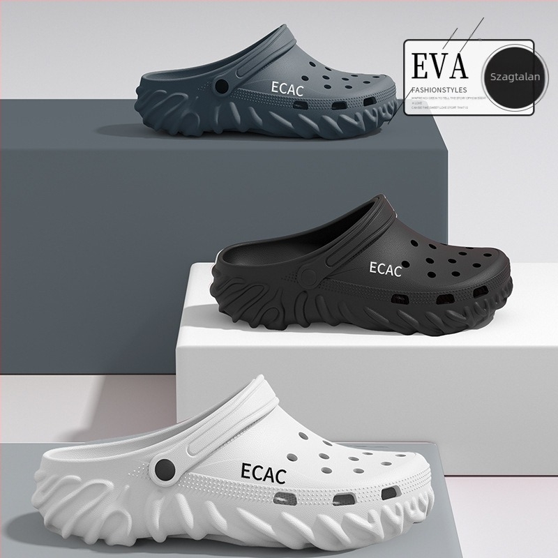 Zárt orrú szandálok, Uniszex, EVA felső és talp, csúszásmentes, 2–3 cm talpvastagság, Baotou stílus