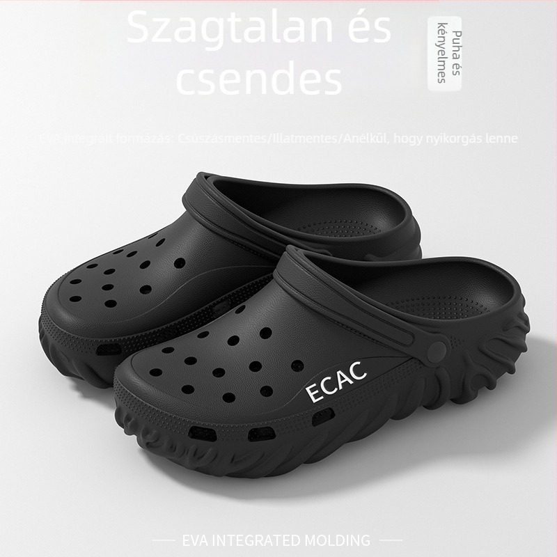 Zárt orrú szandálok, Uniszex, EVA felső és talp, csúszásmentes, 2–3 cm talpvastagság, Baotou stílus