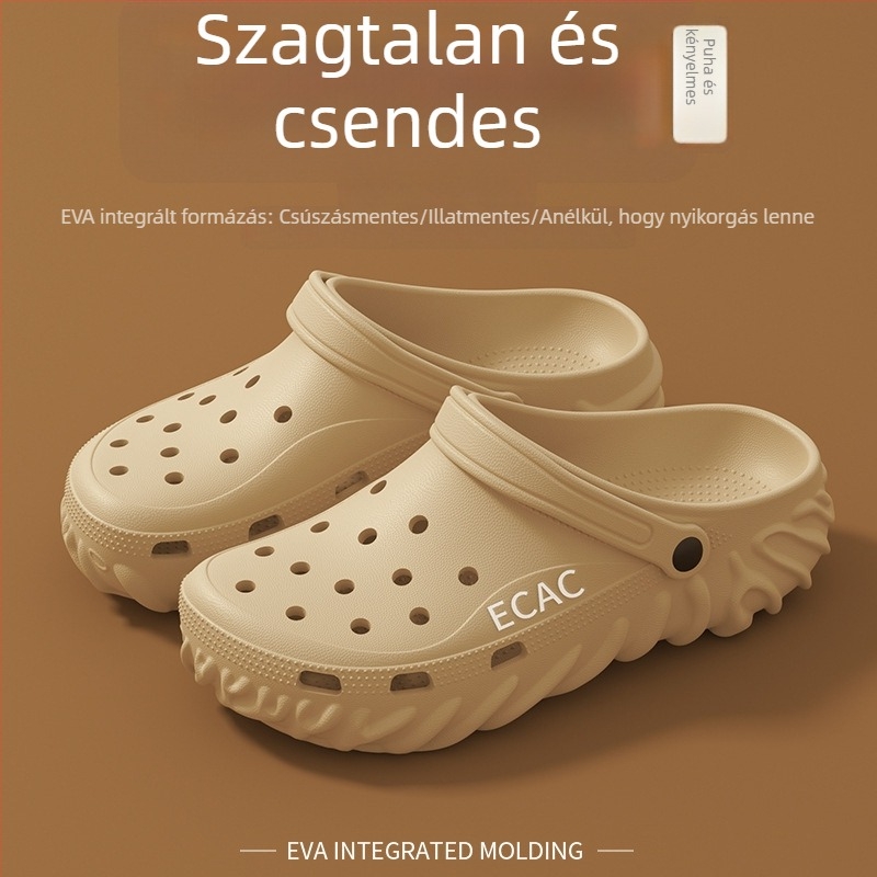 Zárt orrú szandálok, Uniszex, EVA felső és talp, csúszásmentes, 2–3 cm talpvastagság, Baotou stílus