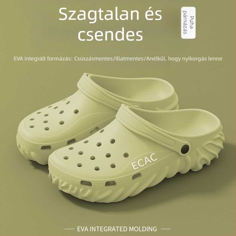 Zárt orrú szandálok, Uniszex, EVA felső és talp, csúszásmentes, 2–3 cm talpvastagság, Baotou stílus