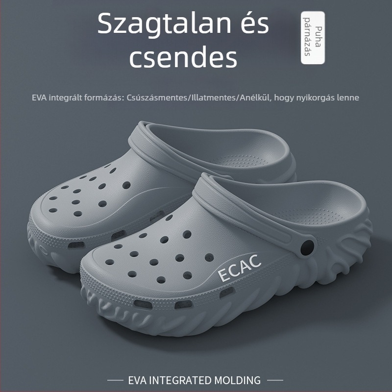 Zárt orrú szandálok, Uniszex, EVA felső és talp, csúszásmentes, 2–3 cm talpvastagság, Baotou stílus