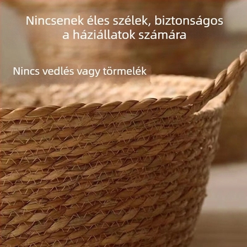 Japán stílusú rotang macskaodú, kézzel szőtt fűleveles ágynemű, nyáron hűsítő, minden évszakban használható