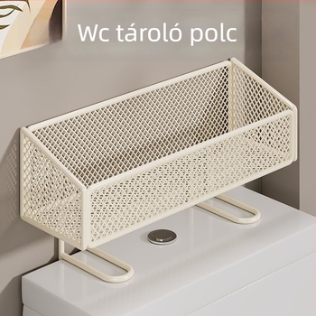 WC fölötti fürdőszobai rendező papírtartóval, vasból, 1 szint, ZX-02, teherbírás 1 kg