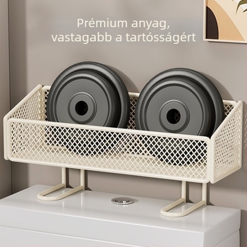 WC fölötti fürdőszobai rendező papírtartóval, vasból, 1 szint, ZX-02, teherbírás 1 kg