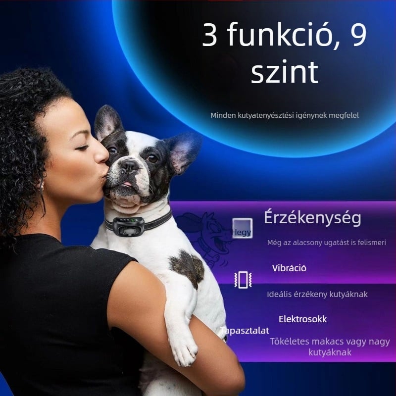 Macska ugatás elleni nyakörv, automatikus, intelligens, nem ártalmas, poliészter