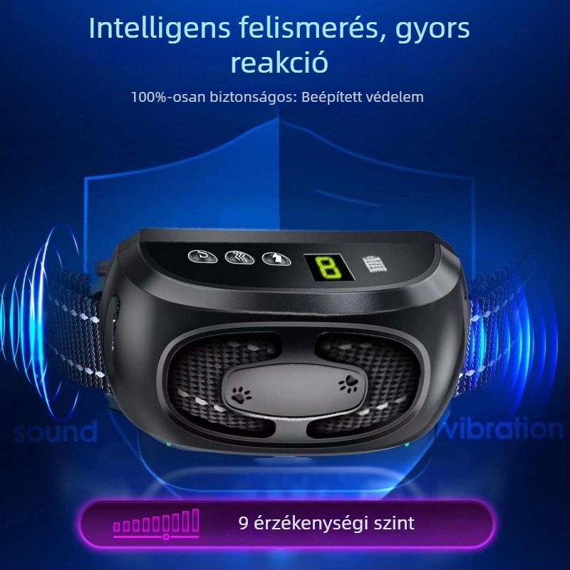 Macska ugatás elleni nyakörv, automatikus, intelligens, nem ártalmas, poliészter