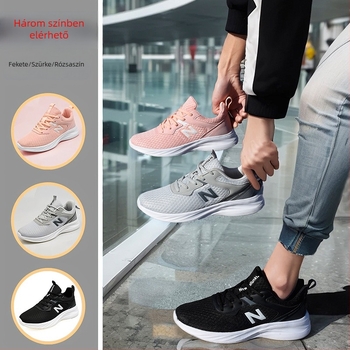 Unisex sportcipő hálós felsőrésszel, fűzővel, alacsony szárú, EVA talppal