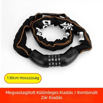 Hordozható kerékpár láncos zár, anti-lopás, kombinációs zár